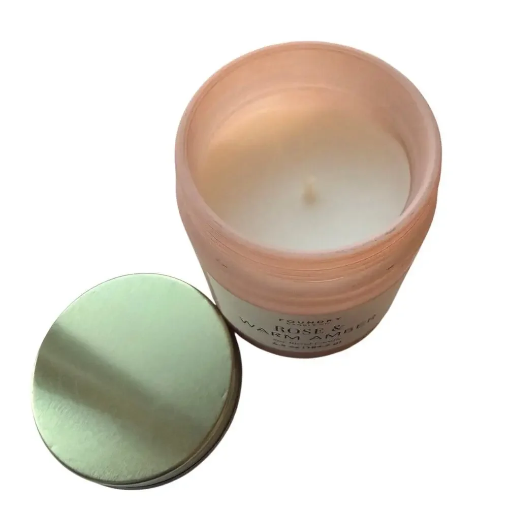 Foundry Candle Co. Rose & Warm Amber Single Wick Soy Blend Scented Candle 6.5oz